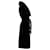 Manteau en laine noir vintage Yves Saint Laurent avec col en vison amovible  - vue 2