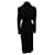 Manteau en laine noir vintage Yves Saint Laurent avec col en vison amovible  - vue 3