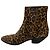 Botines de ante con estampado de leopardo Saint Laurent Camel / Brown / Black West Castaño - vista 3