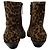 Botines de ante con estampado de leopardo Saint Laurent Camel / Brown / Black West Castaño - vista 5