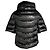 Chaqueta corta acolchada de plumón en terciopelo negro con brillo Lurex Herno - vista 3