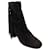 Botines de ante con flecos marrones Longchamp Castaño