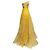 Vestido palabra de honor de seda amarillo Alexander McQueen Talla IT 40 - vista 2