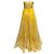 Vestido palabra de honor de seda amarillo Alexander McQueen Talla IT 40 - vista 3