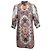 Etro 38 Kleid in Hellblau & Multicolor mit Paisley-Print, Dreiviertelärmel, Größe US M