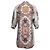 Etro 38 Kleid in Hellblau & Multicolor mit Paisley-Print, Dreiviertelärmel, Größe US M - Ansicht 3