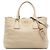 Sac cabas convertible ouvert Prada Vitello Daino Beige