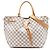Bucket Borsa a secchiello Louis Vuitton Damier Azur Girolata Bianca Bianco