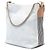 Bolso Hobo Chanel Large de piel de becerro acolchada blanca con botón Blanco - vista 2