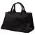 Tote Borsa Satchel Prada in tela Canvas Canapa con logo nera Nero - vista 2