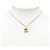 Collana con pendente CC Chanel placcata oro D'oro - vista 6