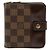 Portafoglio Compact Zip Louis Vuitton Damier Ebene Marrone