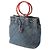 Bolsa Bucket Chanel CC em denim acolchoado azul com alça de resina - vista 2