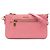 Borsa a tracolla Prada Saffiano Lux rosa con tasca frontale