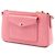 Borsa a tracolla Prada Saffiano Lux rosa con tasca frontale - vista 2