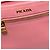 Borsa a tracolla Prada Saffiano Lux rosa con tasca frontale - vista 5