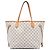 Borsa Tote Louis Vuitton Neverfull MM Damier Azur bianca Bianco
