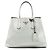 Borsa City Calf Double Satchel Large Prada Bianca Bianco