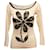 Beige & Black Moschino Cheap and Chic Lace Detail Flower Top Size IT 44  - view 1