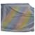 Kitsune Carré di seta multicolore Rosa Beige Grigio Giallo Blu chiaro