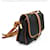 Sac Yves Saint Laurent en cuir et tissu noir Marron  - vue 4