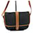 Sac Yves Saint Laurent en cuir et tissu noir Marron  - vue 7