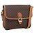 Céline CELINE Macadam Canvas Shoulder Bag PVC Leather Brown Gold