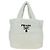 PRADA Bolsa Tote em Tosquia Mouton White Silver - vista 2