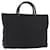 PRADA Hand Bag Nylon Black Silver