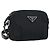 PRADA Schultertasche mit Kette Nylon Schwarz Gold