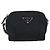PRADA Schultertasche mit Kette Nylon Schwarz Gold - Ansicht 13