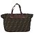 FENDI Zucca Canvas Hand Bag Brown Black - vista 3