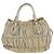 PRADA Gathered Hand Bag Nylon 2way Beige Gold - vista 3