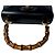 Borsa a tracolla mini 2 vie Gucci Old Bamboo Nero - vista 7