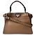 Borsa a tracolla Mini Fendi Peekaboo Selleria Marrone