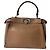 Borsa a tracolla Mini Fendi Peekaboo Selleria Marrone - vista 3