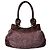 Triomphe Céline Borsa Celine in Tweed x Pelle Marrone Rosa Bordò - vista 2