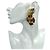 Orecchini a clip Chanel Coco Mark in marmo oro e marrone D'oro - vista 2