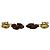 Orecchini a clip Chanel Coco Mark in marmo oro e marrone D'oro - vista 5