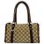 Borsa Boston Gucci in tela e pelle marrone