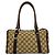 Borsa Boston Gucci in tela e pelle marrone - vista 3