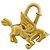 Hermès Collana da donna Hermes Pegasus Cadena Pendant Top GP Gold D'oro