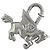 Hermès Collana con pendente Hermes Silver Pegasus Cadena Argento
