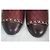 Mules matelassé Chanel in pelle bordeaux e nera con catena dorata Nero Bordò Gold hardware - vista 5