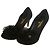 Schwarze Chanel High-Heel-Schuhe mit Rüschendetail