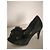Schwarze Chanel High-Heel-Schuhe mit Rüschendetail - Ansicht 10