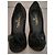 Schwarze Chanel High-Heel-Schuhe mit Rüschendetail - Ansicht 7