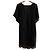 Autre Marque MACPHEE Seidenchiffon-Kleid Schwarz