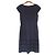 Autre Marque ANAYI Spitzenkleid aus Leinenmischung Blau Marineblau