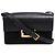 Saint Laurent Borsa Lulu in camoscio e pelle nera Nero